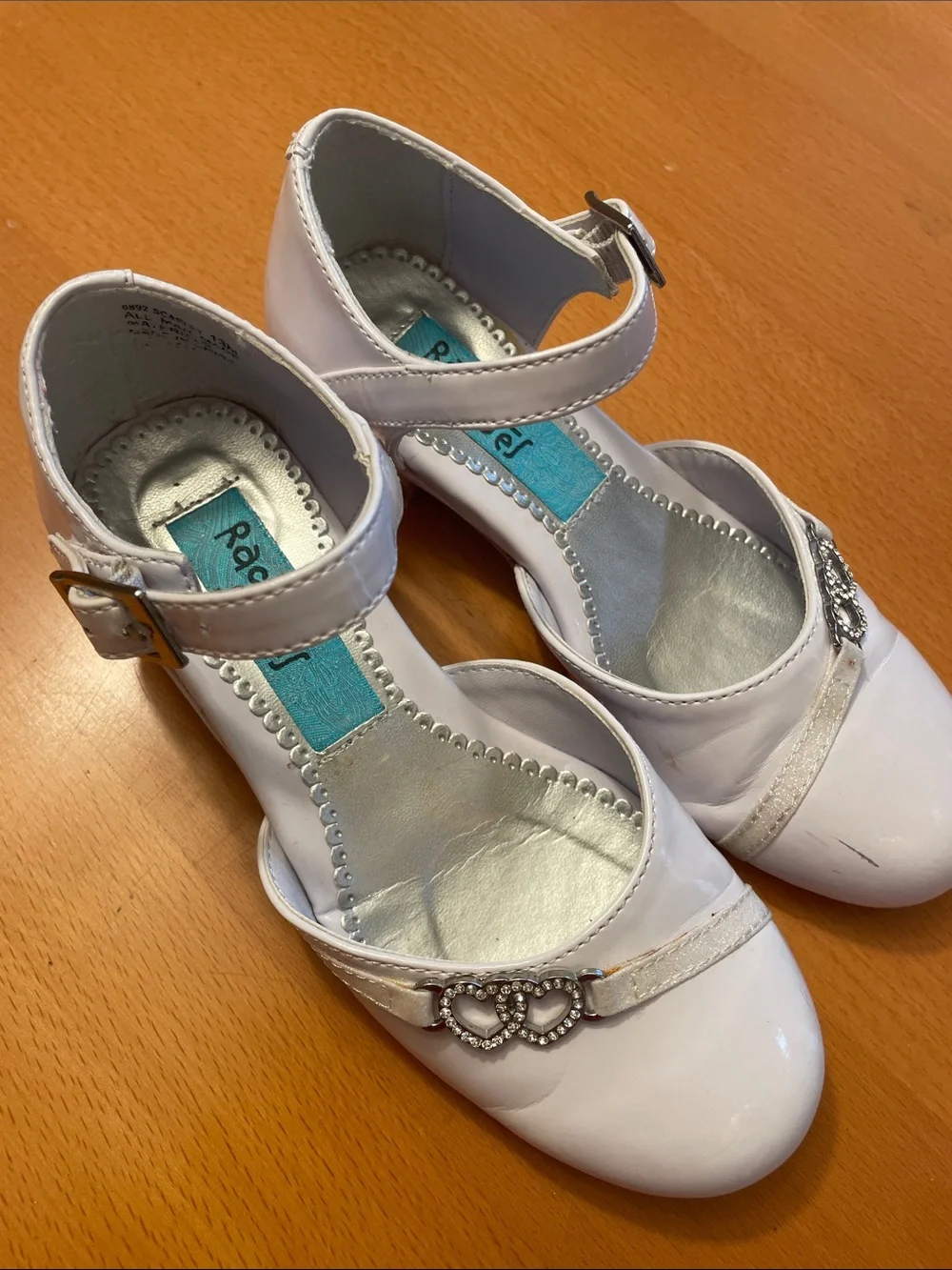 Girls white dress shoes